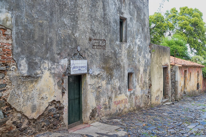 An old stone and clay building. 