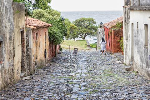Exploring Colonia del Sacramento on a day trip from Buenos Aires to Uruguay.