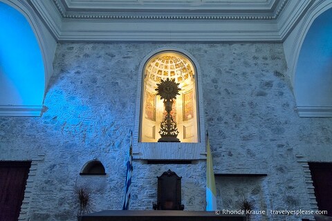 Inside the Basilica of the Holy Sacrament in Colonia del Sacramento.