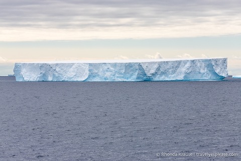 Long iceberg in Antarctica.