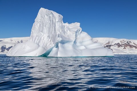 If you plan a trip to Antarctica you can look forward to seeing large icebergs and glaciers.
