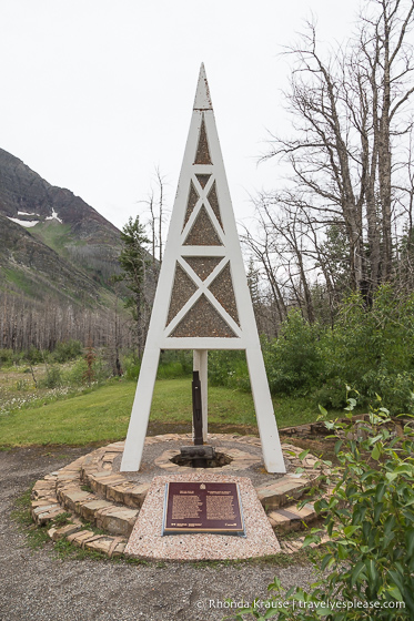 Monument at the First Oil Well in Western Canada National Historic Site.