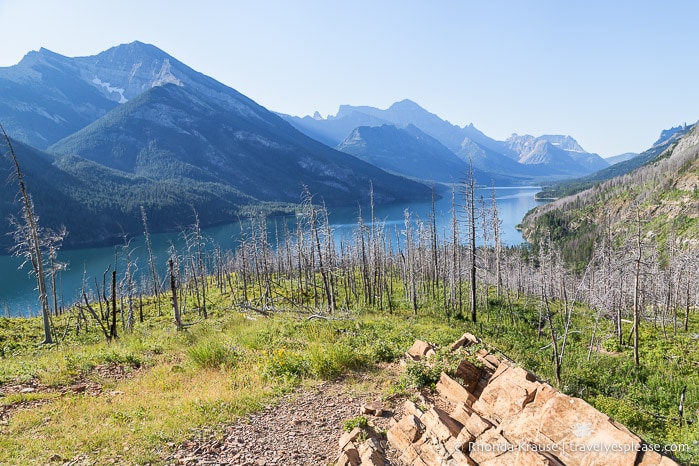 Upper Waterton Lake as seen from Bertha Lake Trail.