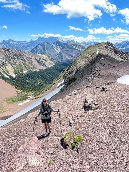 Hiker at Carthew Ridge.