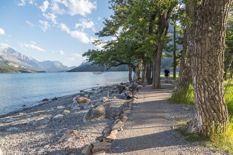 Lakeshore Trail beside Upper Waterton Lake.