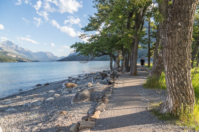 Lakeshore Trail beside Upper Waterton Lake.