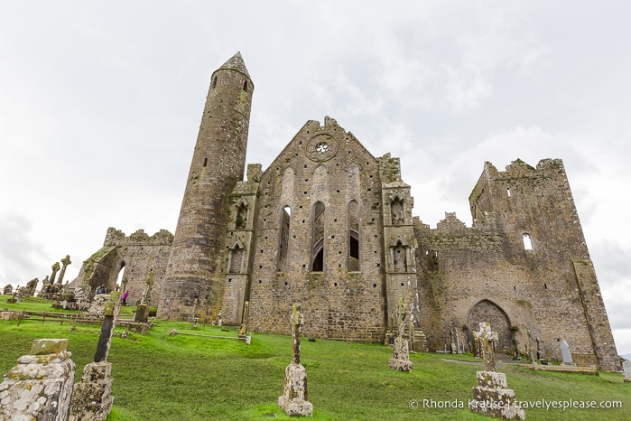 Cathedral ruins and cemetery at the Rock of Cashel.