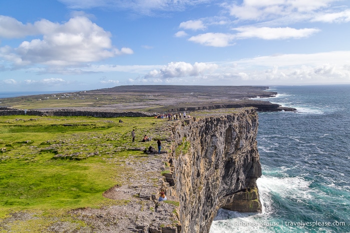 View of Inishmore island and the Atlantic Ocean.