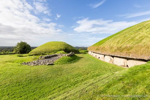 Knowth passage tomb with a satellite tomb.