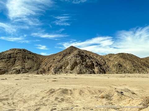 Small desert mountains.