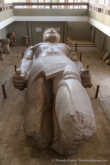 Overhead view of the Statue of Ramesses II.