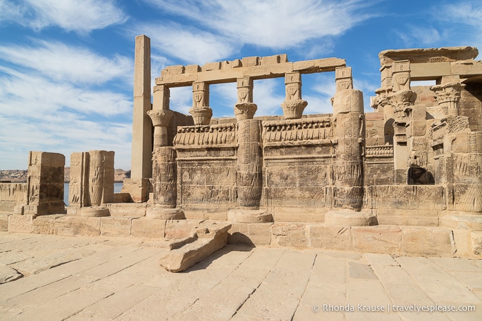 Remaining columns and walls of the Kiosk of Nectanebo I.