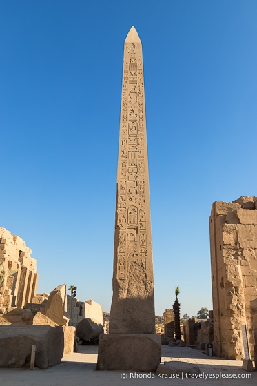 Obelisk at Karnak Temple.