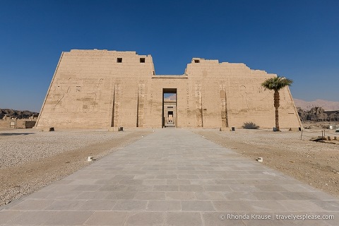 Sidewalk leading towards the Mortuary Temple of Ramesses III.