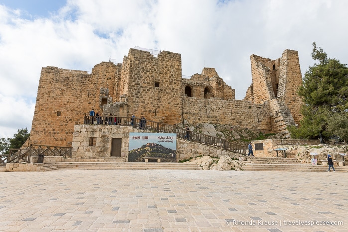 Courtyard in front of Ajloun Castle.
