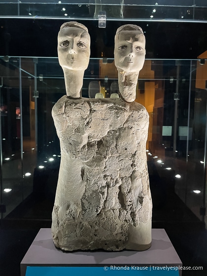 Two-headed Ain Ghazal Statue in the Jordan Museum.