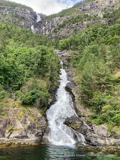 Waterfall in Nærøyfjord.