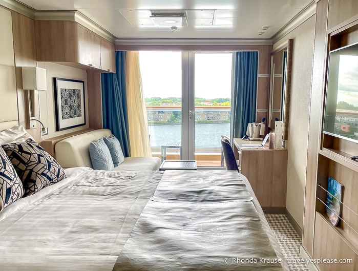 Balcony stateroom on Holland America Line’s Rotterdam ship.