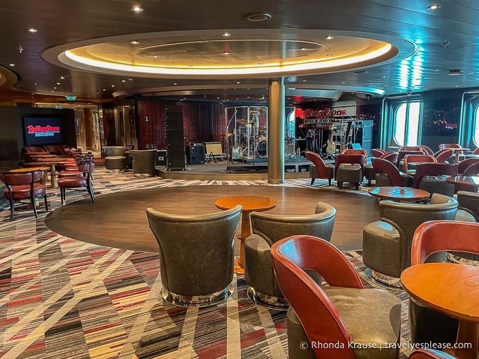 Rolling Stone Rock Room on the Rotterdam ship.