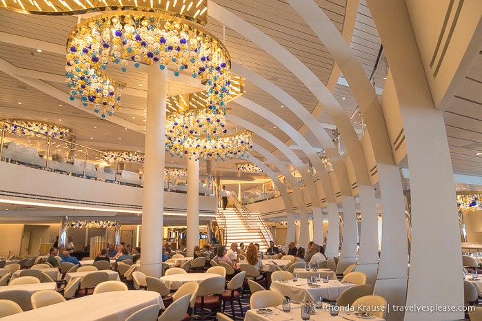 Main dining room on Rotterdam ship.