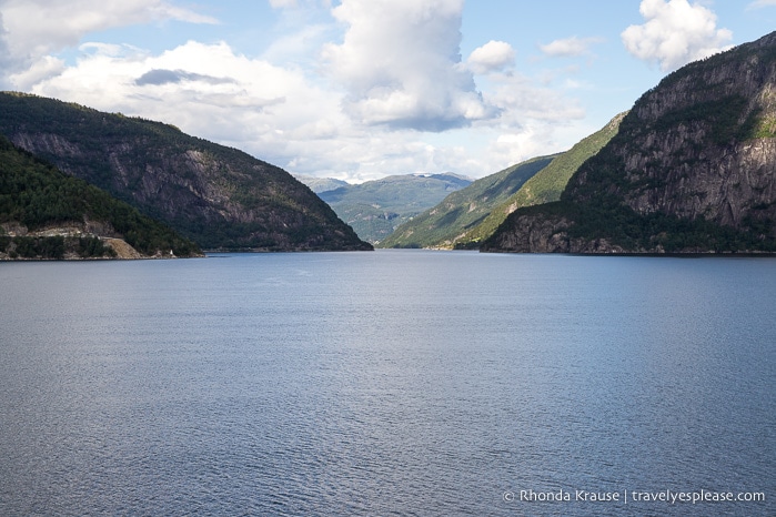 View of Hardangerfjord during a Norway cruise.
