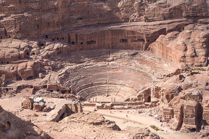 Rock cut theatre at Petra.
