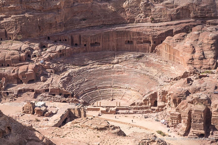 Rock cut theatre at Petra.