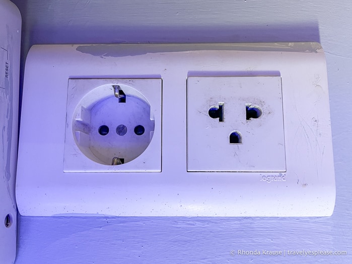 Electrical outlet in Jordan.