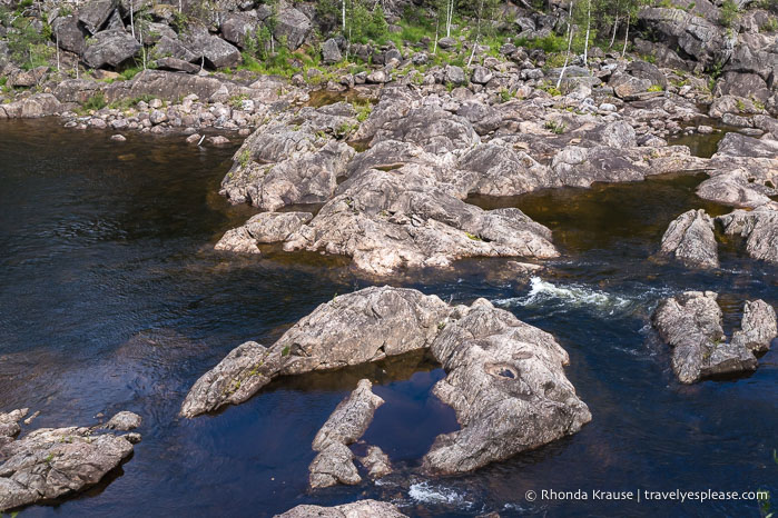 Rocks in the river.