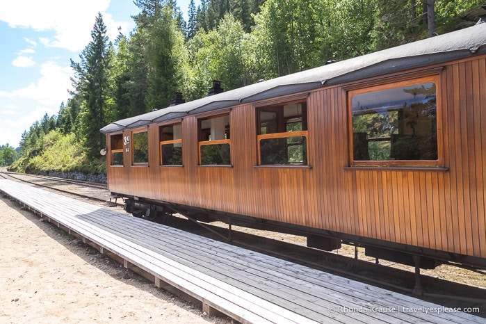 Wooden carriage of the Setesdal Vintage Railway.