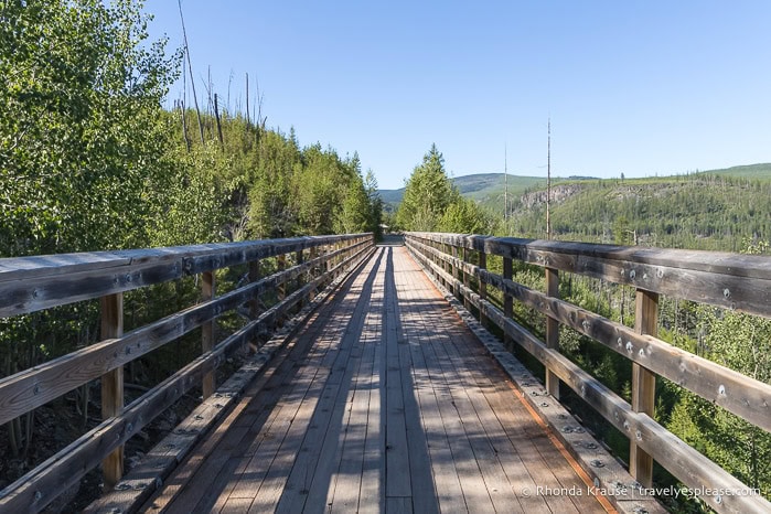 Wooden bridge.
