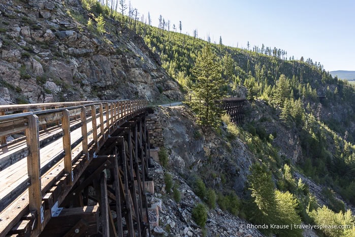 Trestles on the side of Myra Canyon.