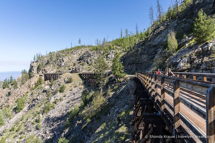 Myra Canyon trestles bike trail.
