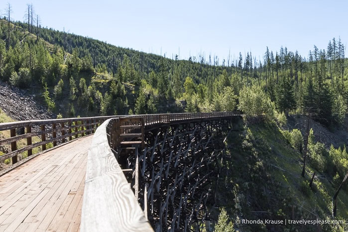 Trestle bridge on the Myra Canyon bike trail.