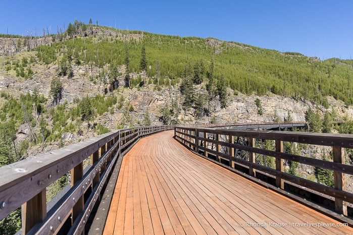 Trestle bridge on the Myra Canyon bike trail.