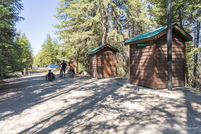 Outhouses at the end of the trail.