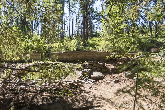 Concrete foundation of Ruth Station.