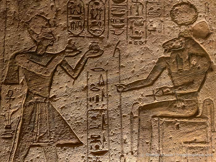 Relief on the wall.