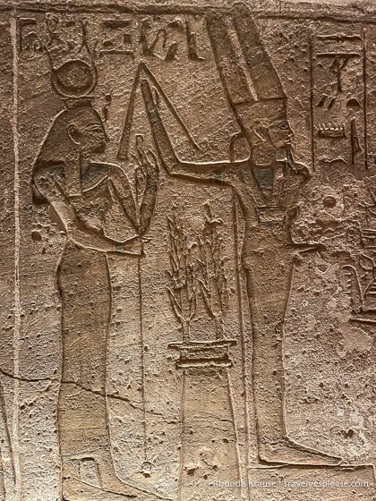Relief of Hathor and AMun.