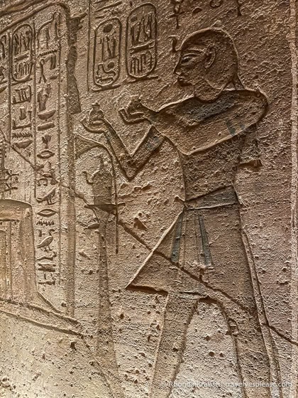 Relief on the wall.