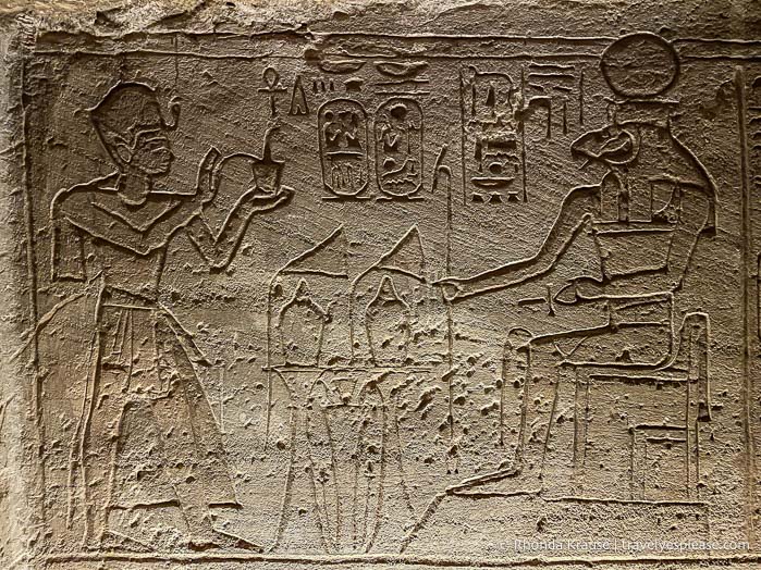 Relief on the wall.
