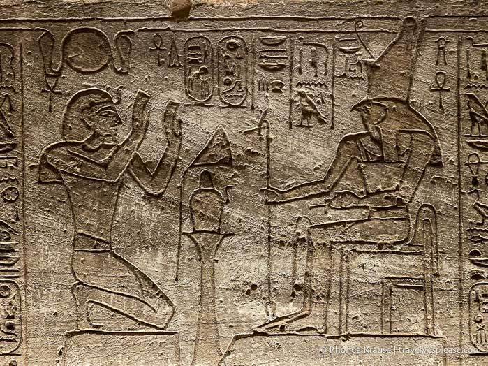 Relief inside the Great Temple at Abu Simbel.