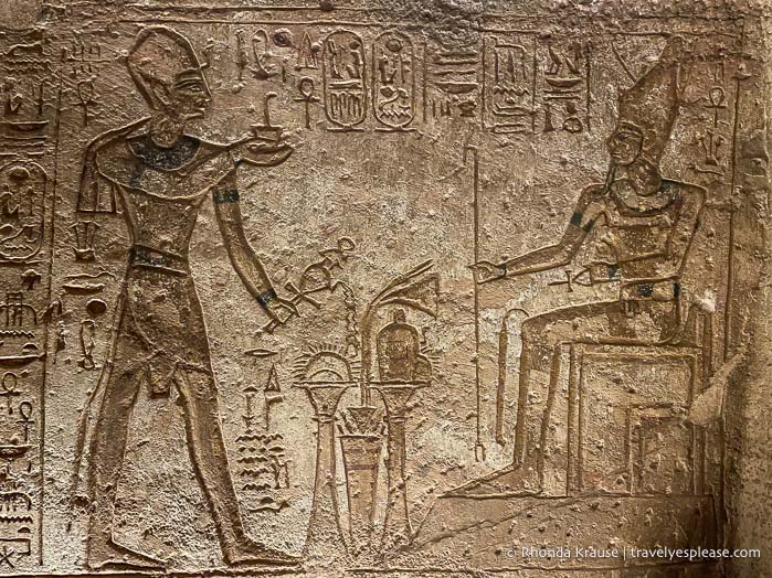 Relief on the wall.