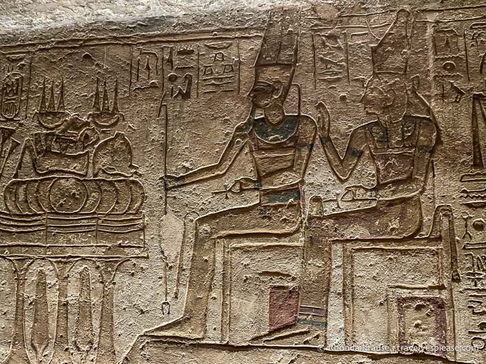 Relief on the wall.
