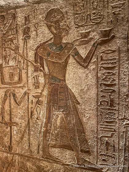 Relief on wall.