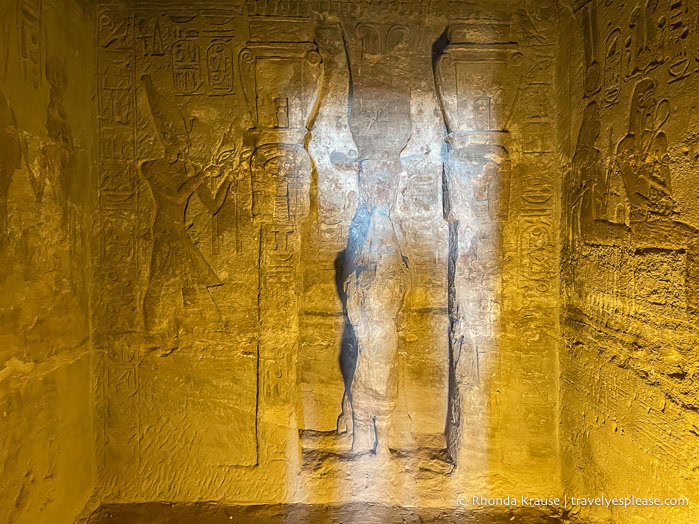 Sanctuary inside the Temple of Hathor and Nefertari.