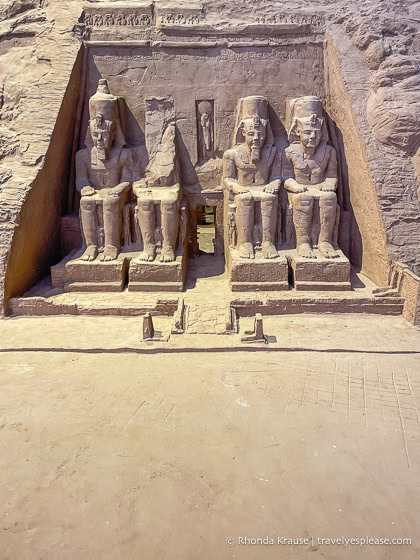 A model of the Great Temple in the visitor centre at Abu Simbel.