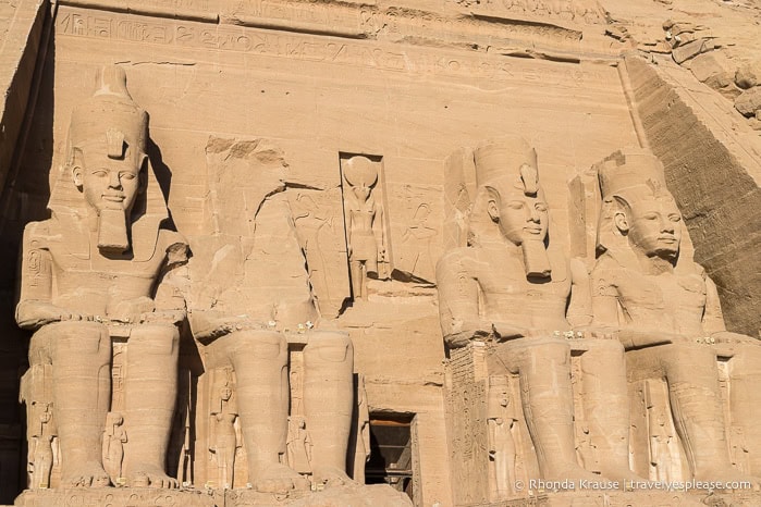 Statues of Ramesses II on the Great Temple.