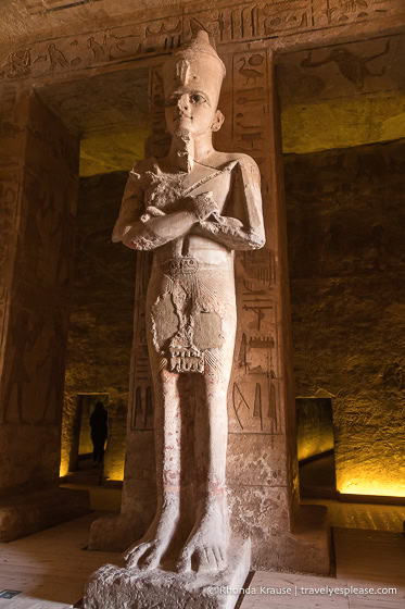 Statue of Ramesses II inside the Great Temple.
