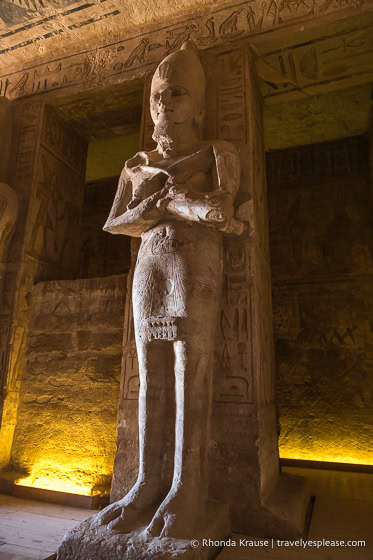 Statue of Ramesses the Great in the hypostyle hall.